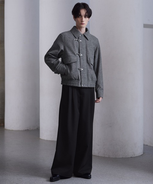 CLEL（クレイル） ブルゾン アウター 「CLEL」Wool Blend Herringbone