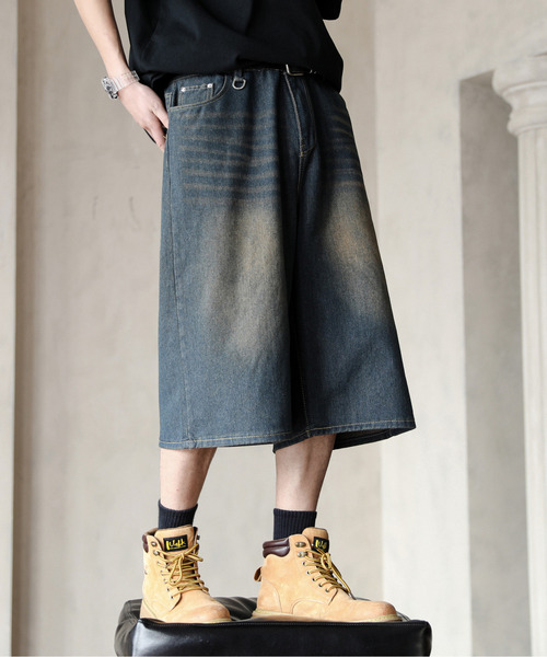 「neos」 デニムパンツ MEDIUM ダークインディゴブルー メンズ_画像8