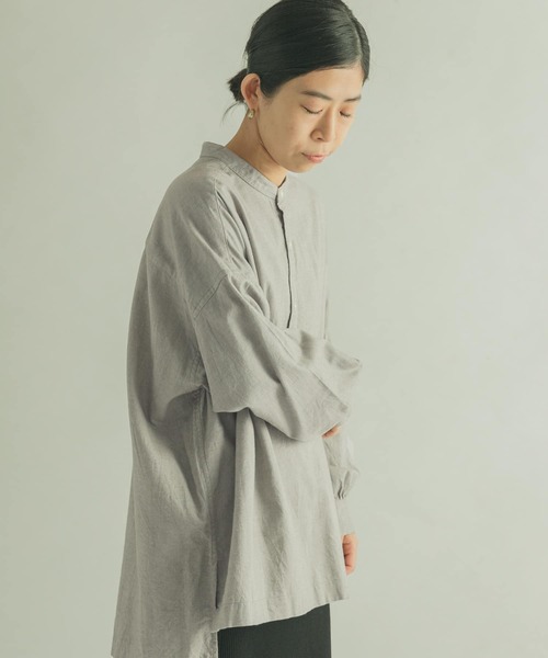 「FORK&SPOON」 長袖ブラウス 1 ネイビー レディース_画像4