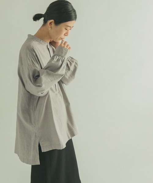 「FORK&SPOON」 長袖ブラウス 1 ネイビー レディース_画像5