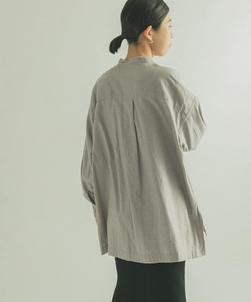 「FORK&SPOON」 長袖ブラウス 1 ネイビー レディース_画像6