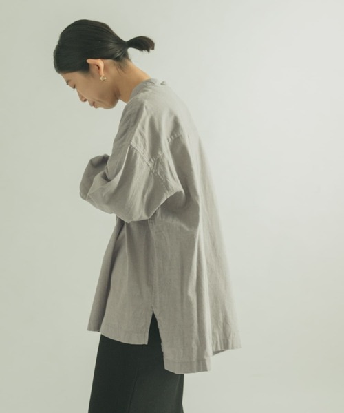 「FORK&SPOON」 長袖ブラウス 1 ネイビー レディース_画像7