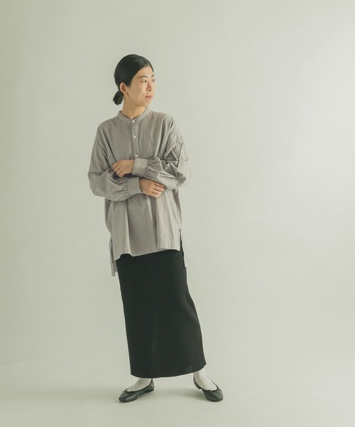 「FORK&SPOON」 長袖ブラウス 1 ネイビー レディース_画像8