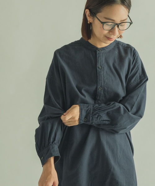 「FORK&SPOON」 長袖ブラウス 1 ネイビー レディース_画像9