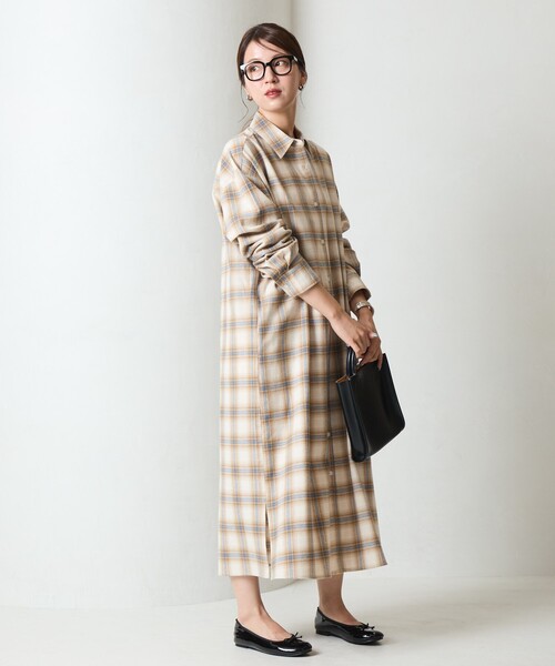 FREAK'S STORE（フリークスストア） シャツワンピース MEDIUM ブラウン