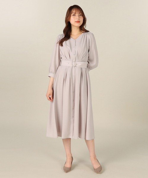 「LAISSE PASSE」 「Debut de Fiore」7分袖ワンピース SMALL ネイビー レディース_画像3