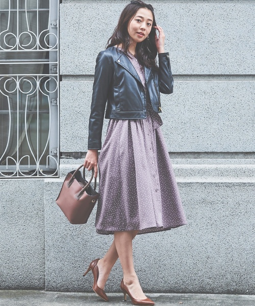 「LAISSE PASSE」 「Debut de Fiore」7分袖ワンピース SMALL ネイビー レディース_画像6