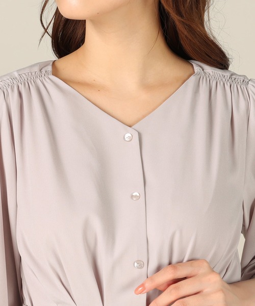 「LAISSE PASSE」 「Debut de Fiore」7分袖ワンピース SMALL ネイビー レディース_画像9