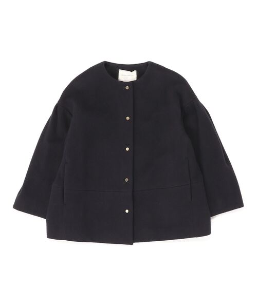 UNITED ARROWS（ユナイテッドアローズ） ノーカラーコート 36 ネイビー