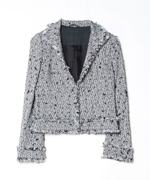 ANAYI（アナイ） ツイードジャケット 38 ブラック レディース