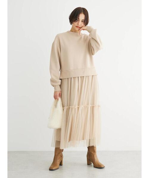 「Sugar spoon」 ドッキングワンピース FREE ベージュ レディース_画像5