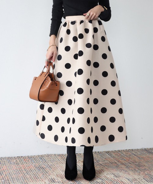 「ELFRANK」 フレアスカート FREE ブラック レディース_画像3