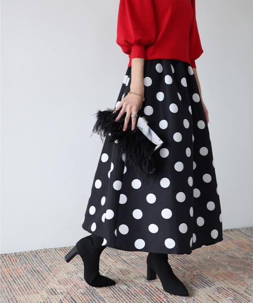 「ELFRANK」 フレアスカート FREE ブラック レディース_画像5