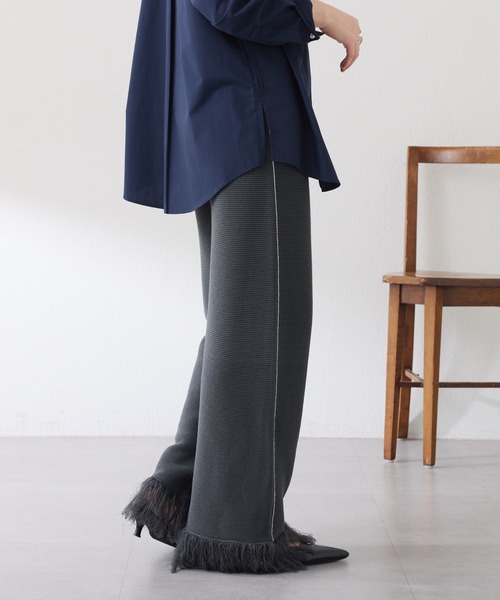 GALLALDAGALANTE サイドラインワイドパンツ COLLAGE GALLARDAGALANTE（コラージュ ガリャルダガランテ） パンツ