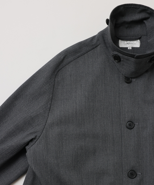 ステンカラーコート コート 「FOLL / フォル」wool gaba middle coat メンズの画像