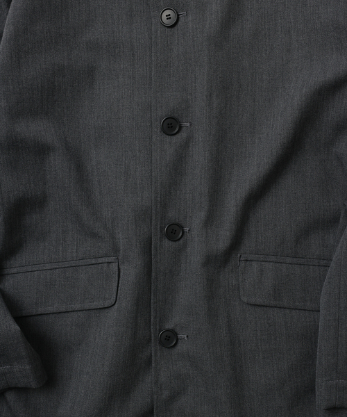 ステンカラーコート コート 「FOLL / フォル」wool gaba middle coat メンズの画像