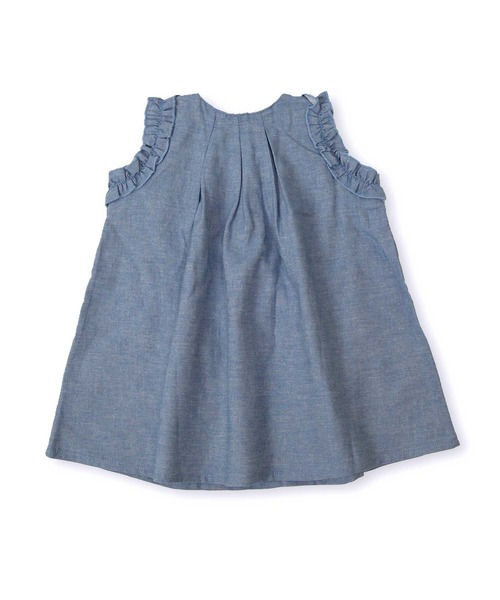 「la poche biscuit」 「KIDS」ノースリーブワンピース 110 ブルー キッズ_画像3
