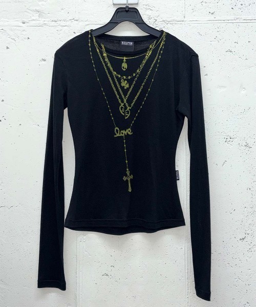 SCULPTOR（スカルプター） tシャツ Faux Necklace Tee レディース
