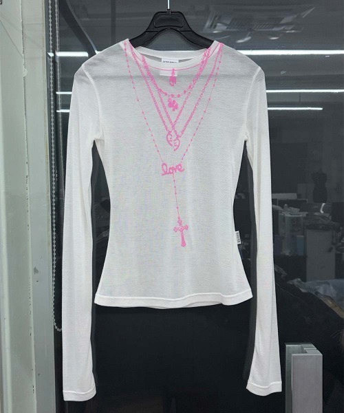 SCULPTOR（スカルプター） tシャツ Faux Necklace Tee レディース