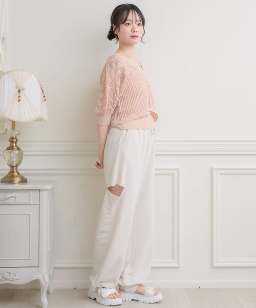 「ems excite」 スウェットパンツ FREE ナチュラル レディース_画像3