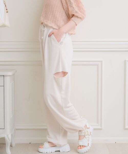 「ems excite」 スウェットパンツ FREE ナチュラル レディース_画像9