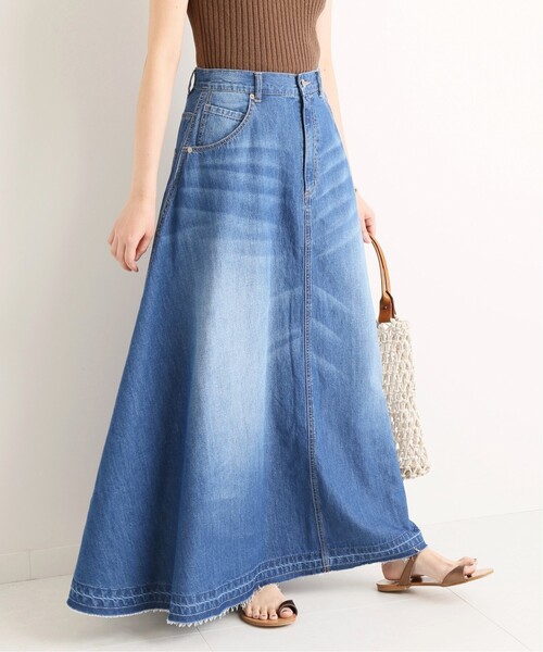 SLOBE IENA（スローブイエナ） デニムスカート 38 ブルー レディース