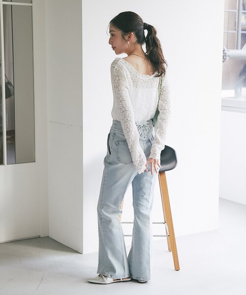 ラ ブティック ボンボン レースストレッチ前後2WAYプルオーバー La boutique BonBon｜【今すぐお届け・miki監修カラー登場】レース