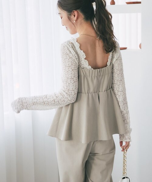 ラ ブティック ボンボン レースストレッチ前後2WAYプルオーバー La boutique BonBon｜【今すぐお届け・miki監修カラー登場】レース