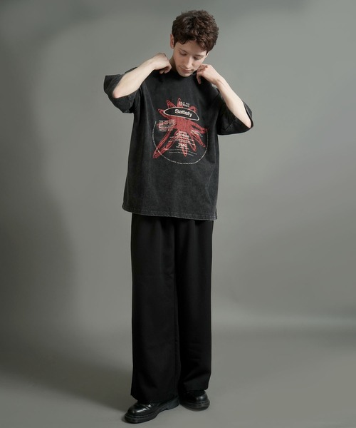 00s old 織柄 ツータック ウール ワイドスラックス Starting Over（スターティング オーバー） スラックス two tuck baggy