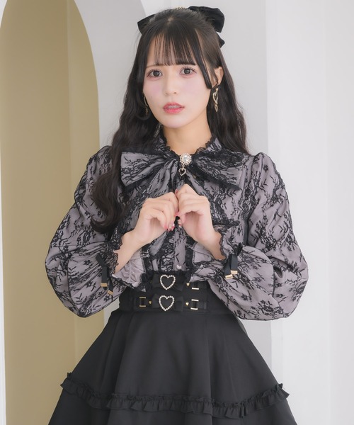 ROJITA（ロジータ） ブラウス シャツ レースボウタイブラウス