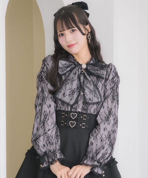 レースブラウス MOUSSY | TULLE PINTUCKブラウス (シャツ・ブラウス ) |SHEL'TTER WEBSTORE