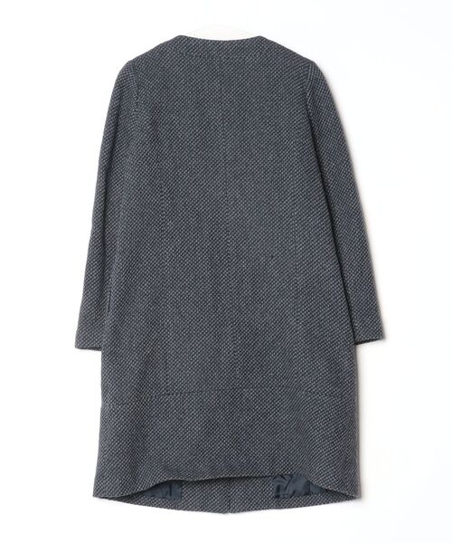 「NATURAL BEAUTY BASIC」 ノーカラーコート LARGE ネイビー レディース_画像2