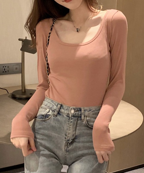 tシャツ クルーネックリブ編みトップス レディース : ZOZOTOWN Yahoo