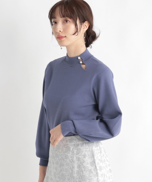 「Andemiu」 長袖ニット FREE ブルー レディース_画像2