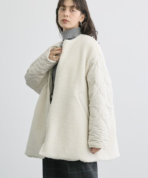 「AMERICAN HOLIC」 中綿ブルゾン M モカ レディース_画像3
