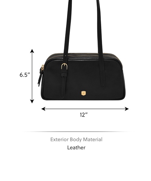 Fossil フォッシル 2way ボストンバッグ ブラック 黒 レザー FOSSIL（フォッシル） ショルダーバッグ バッグ 肩かけバッグ