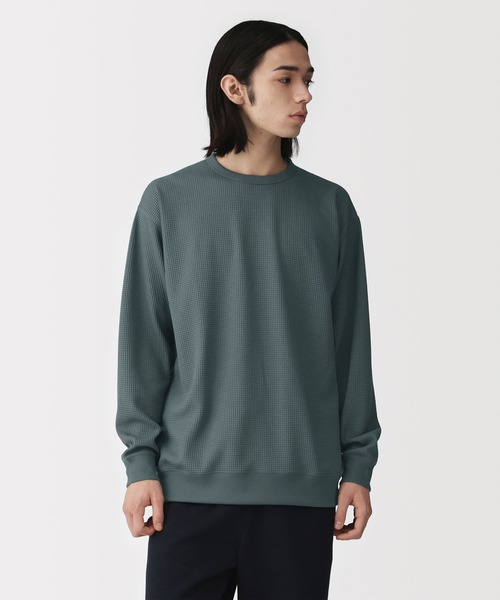 無印良品（MUJI） tシャツ 紳士 UVカット乾きやすいワッフルクルー
