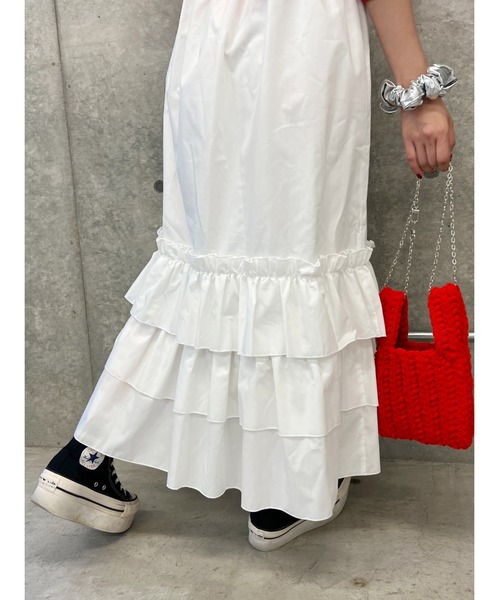 「WC」 フリルスカート FREE ブラック レディース_画像4