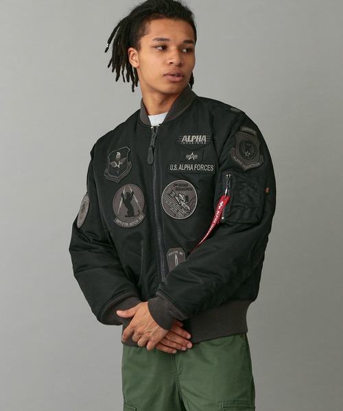 「Alpha Industries」 ナイロンブルゾン LARGE グレー メンズの画像