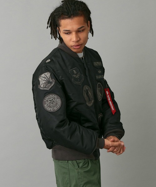 「Alpha Industries」 ナイロンブルゾン LARGE グレー メンズの画像