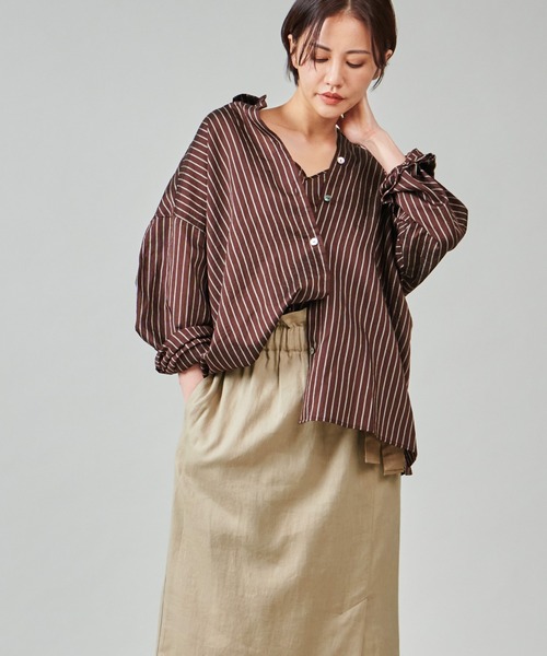 「marmors」 長袖シャツ 36 ベージュ レディース_画像2