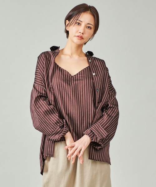 「marmors」 長袖シャツ 36 ベージュ レディース_画像6