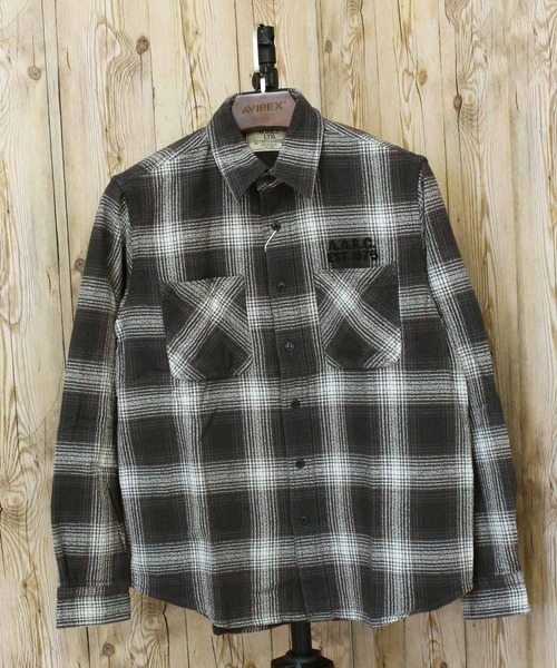 シャツ -A.A.R.C-OMBRE CHECK EMB SHIRT メンズ レディースの画像