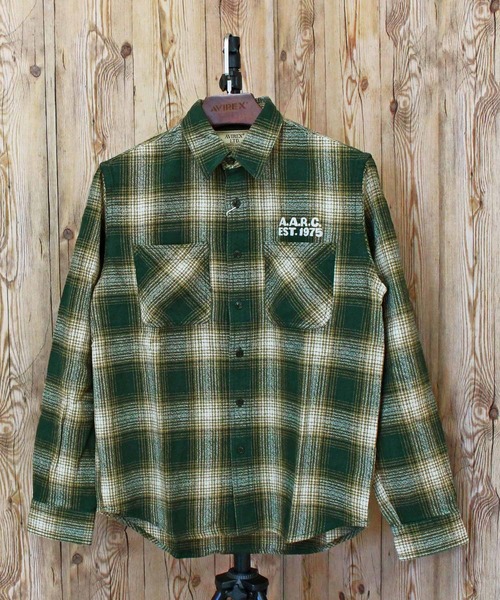 シャツ -A.A.R.C-OMBRE CHECK EMB SHIRT メンズ レディースの画像