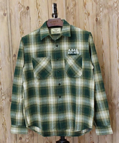 シャツ -A.A.R.C-OMBRE CHECK EMB SHIRT メンズ レディースの画像