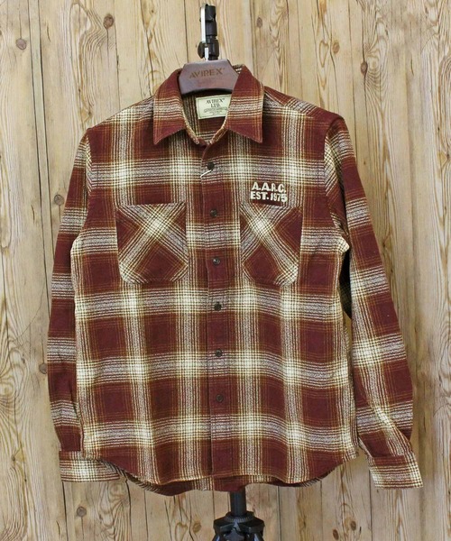 シャツ -A.A.R.C-OMBRE CHECK EMB SHIRT メンズ レディースの画像