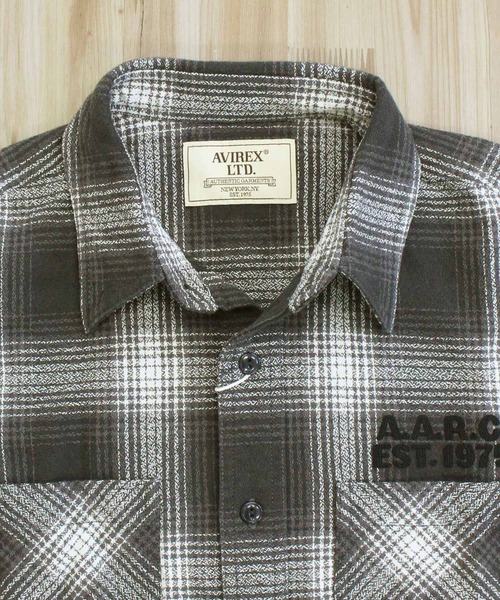 シャツ -A.A.R.C-OMBRE CHECK EMB SHIRT メンズ レディースの画像