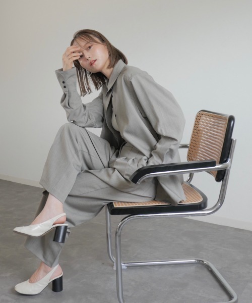 「Reurie'」 長袖シャツ FREE グレー レディース_画像2