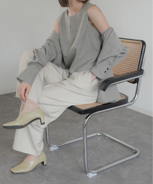 「Reurie'」 長袖シャツ FREE グレー レディース_画像3