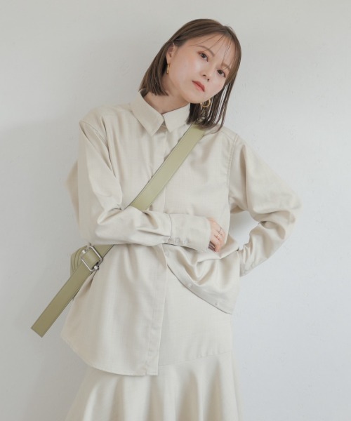 「Reurie'」 長袖シャツ FREE グレー レディース_画像6